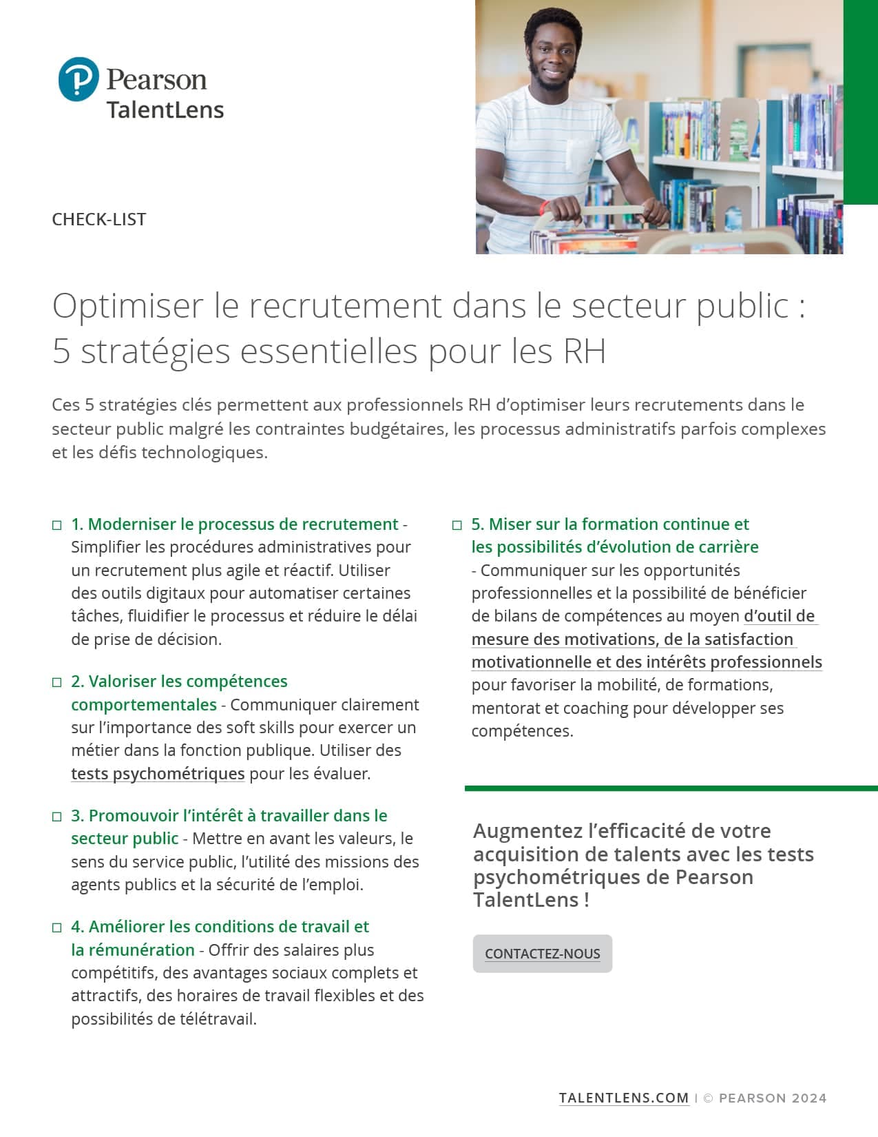 Checklist-Optimiser le recrutement dans le secteur public : 5 stratégies essentielles pour les RH