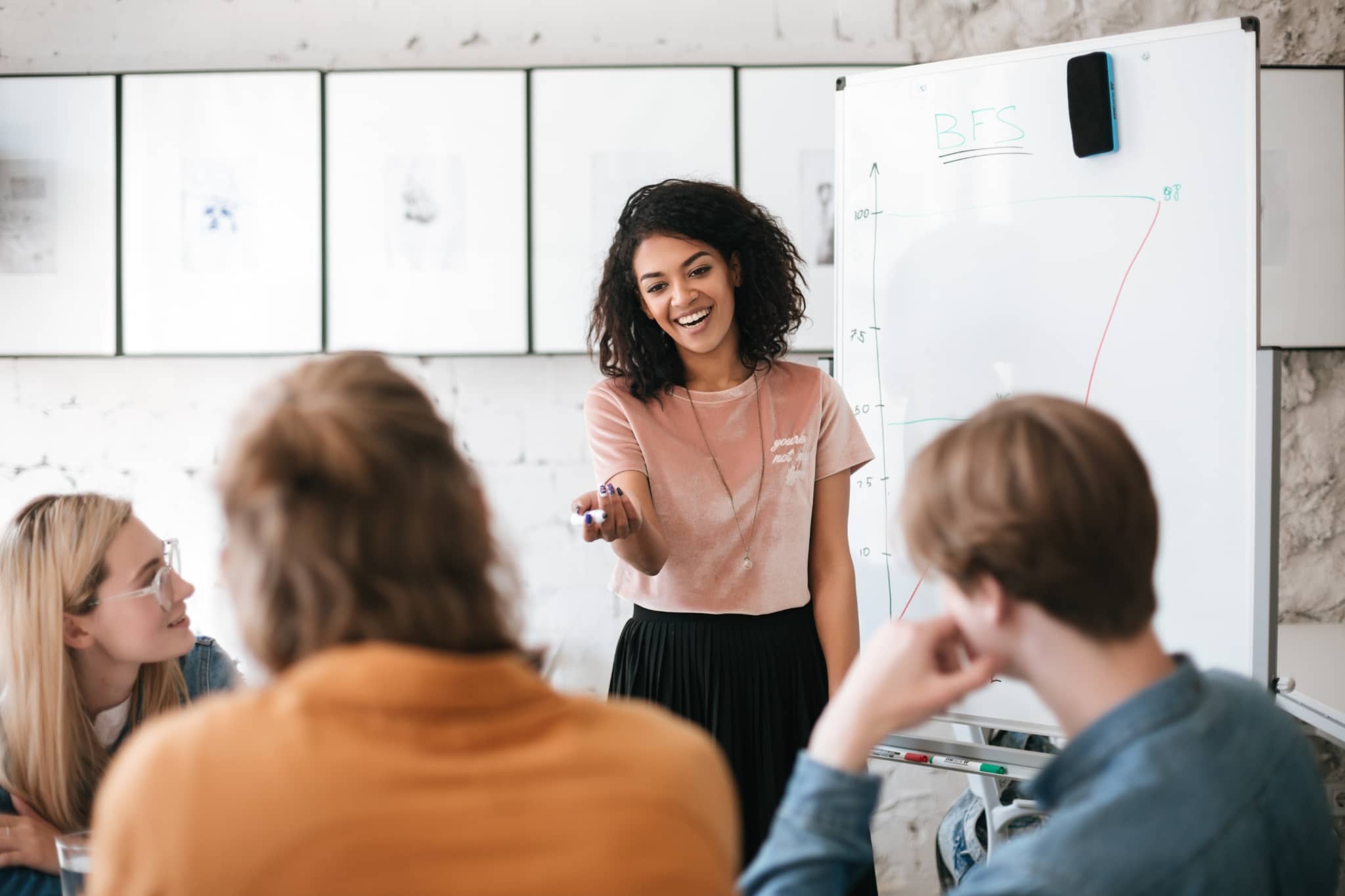 A manager leading her team - Pearson TalentLens