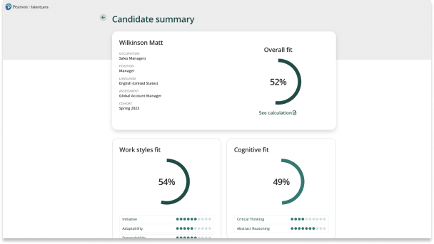 Make data-driven hiring decisions with an objective fit-to-role score for all your candidates.