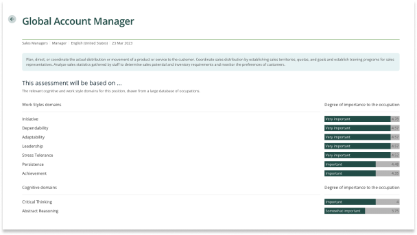 Easily create a custom assessment to measure the skills that are important for your requisition.