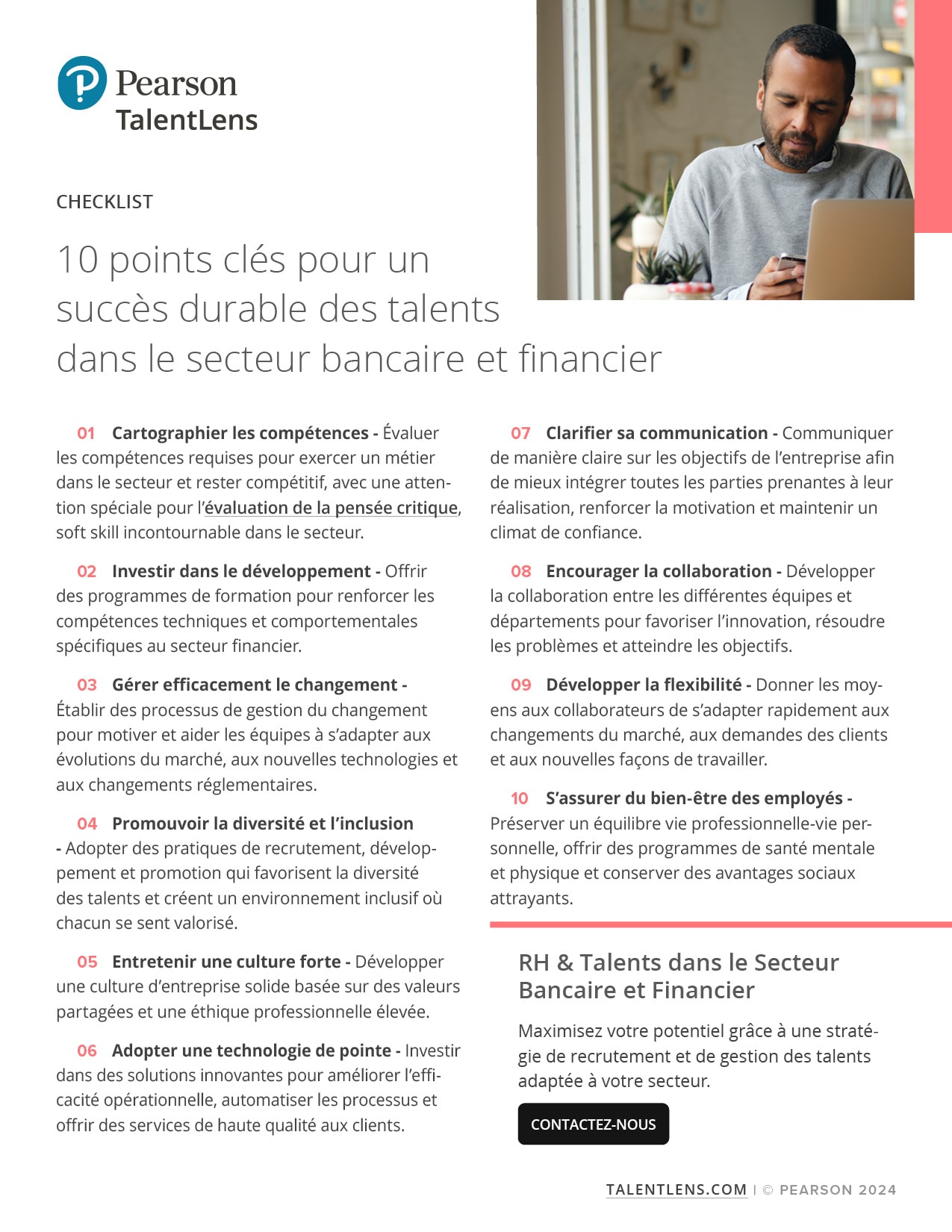 10 points clés pour un succès durable des talents dans le secteur bancaire et financier 10 points clés pour un succès durable des talents dans le secteur bancaire et financier